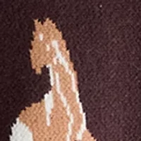 Plus V-Neck Intarsia Sweater