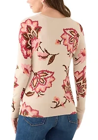 Women's Crewneck Printed Sweater