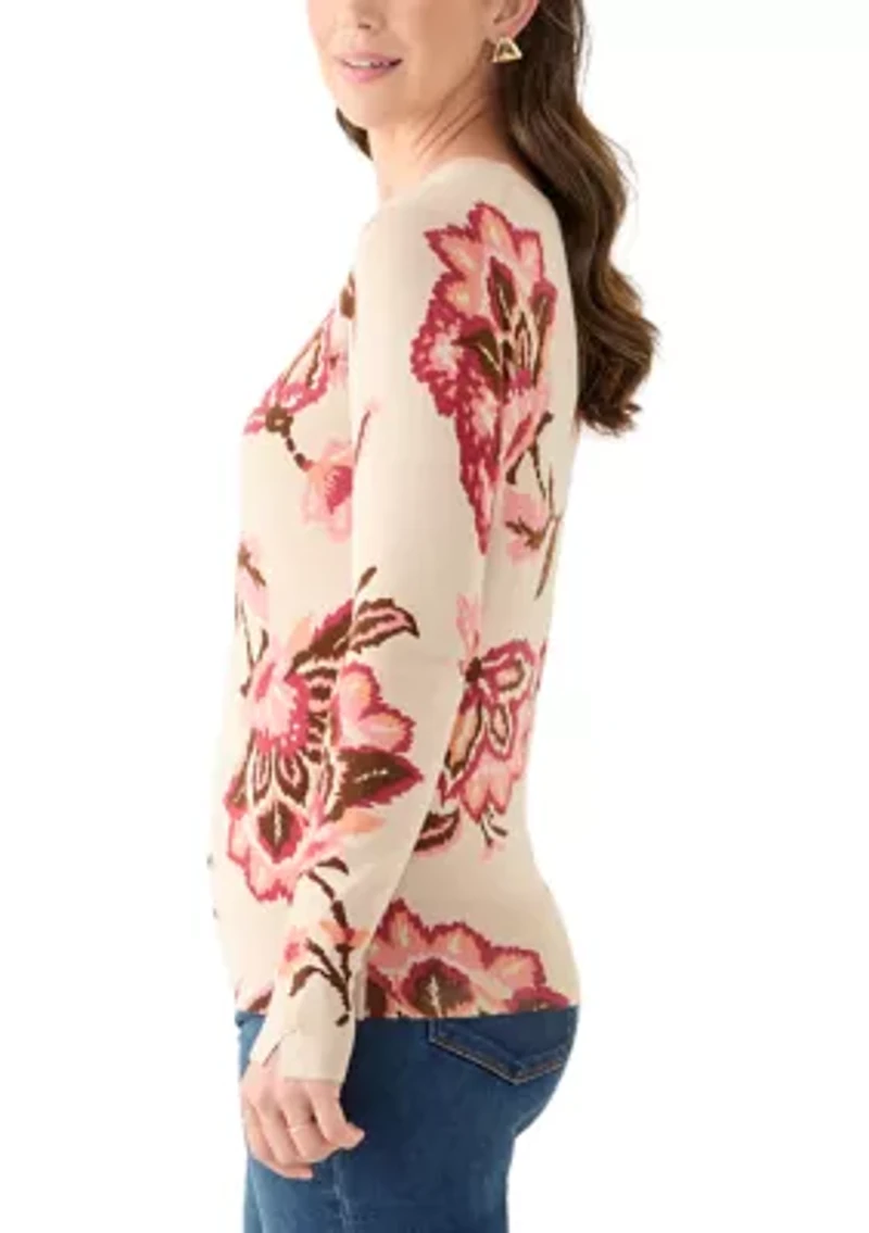 Women's Crewneck Printed Sweater