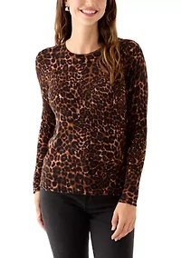 Women's Crew Neck Printed Sweater