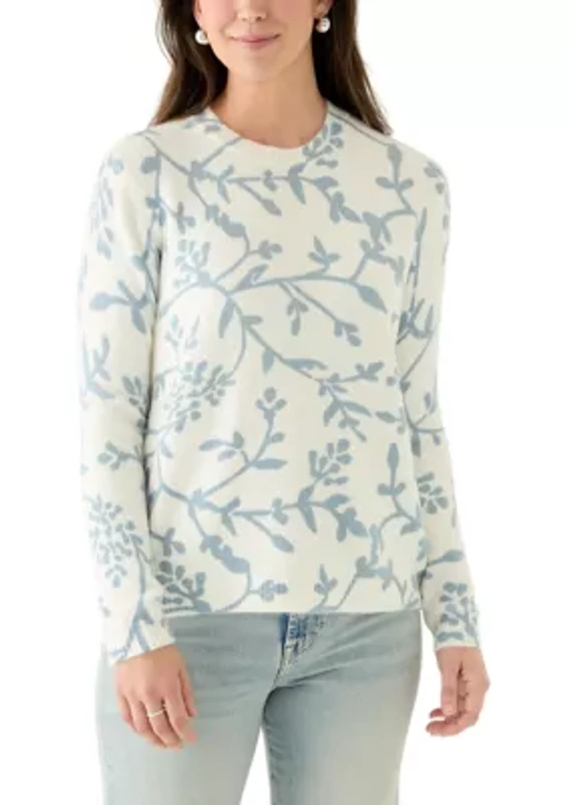 Women's Crew Neck Printed Sweater