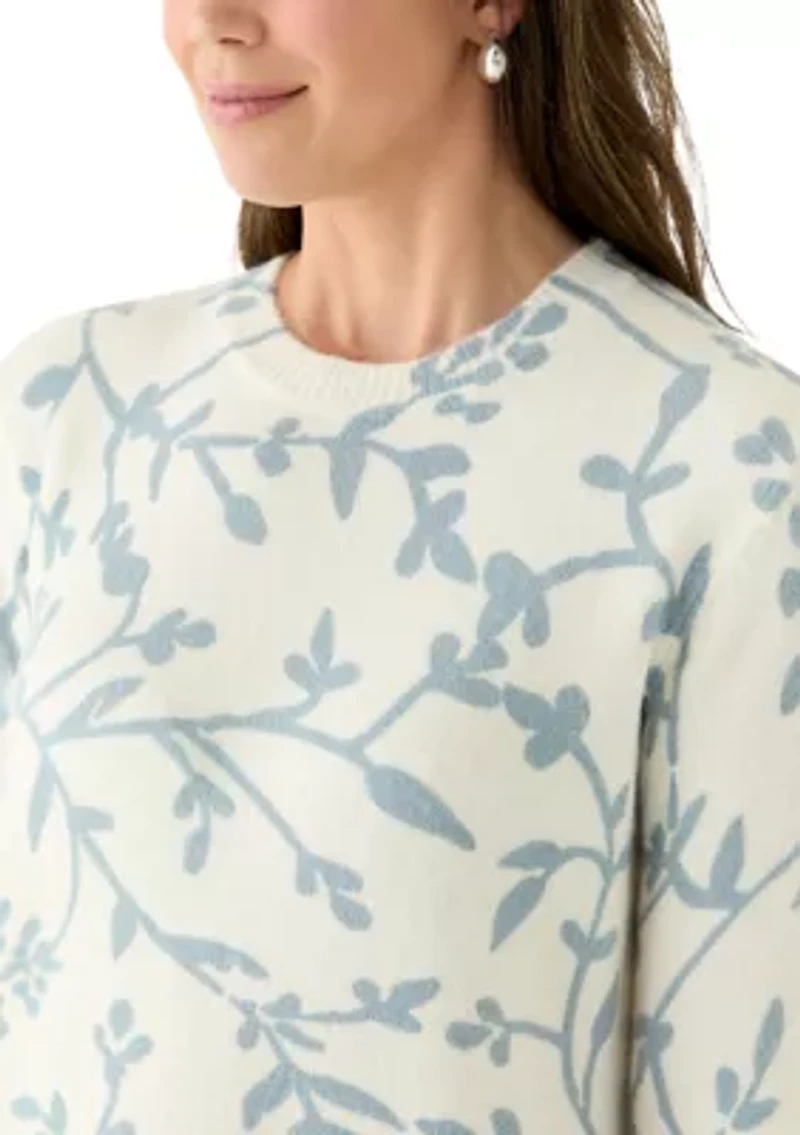 Women's Crew Neck Printed Sweater