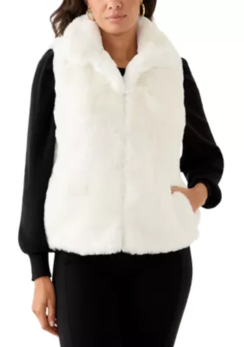 Women's Front Zip Fur Vest