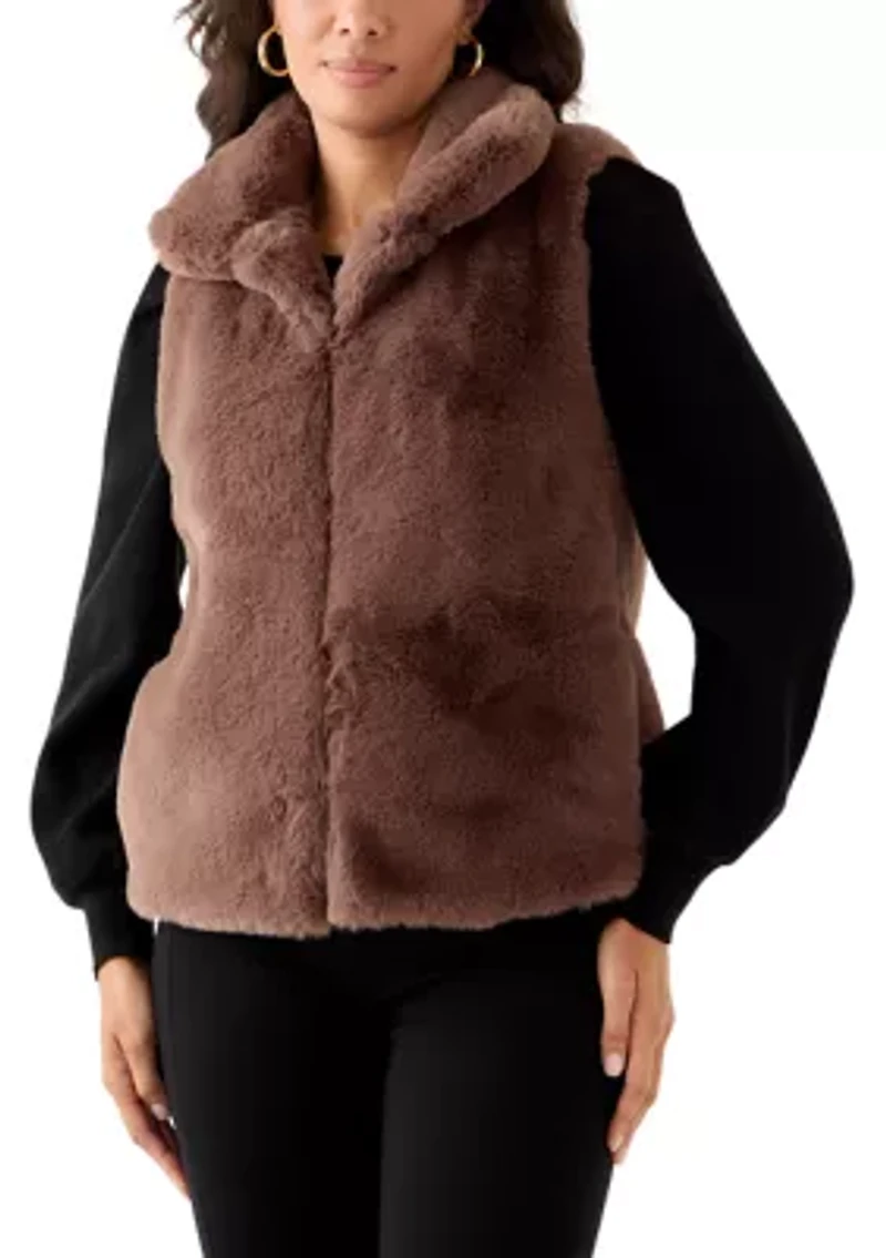 Women's Front Zip Fur Vest
