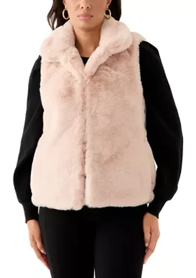 Women's Front Zip Fur Vest