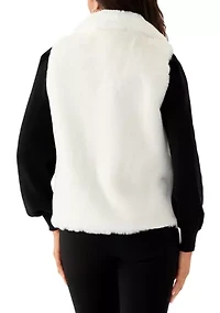 Women's Front Zip Fur Vest