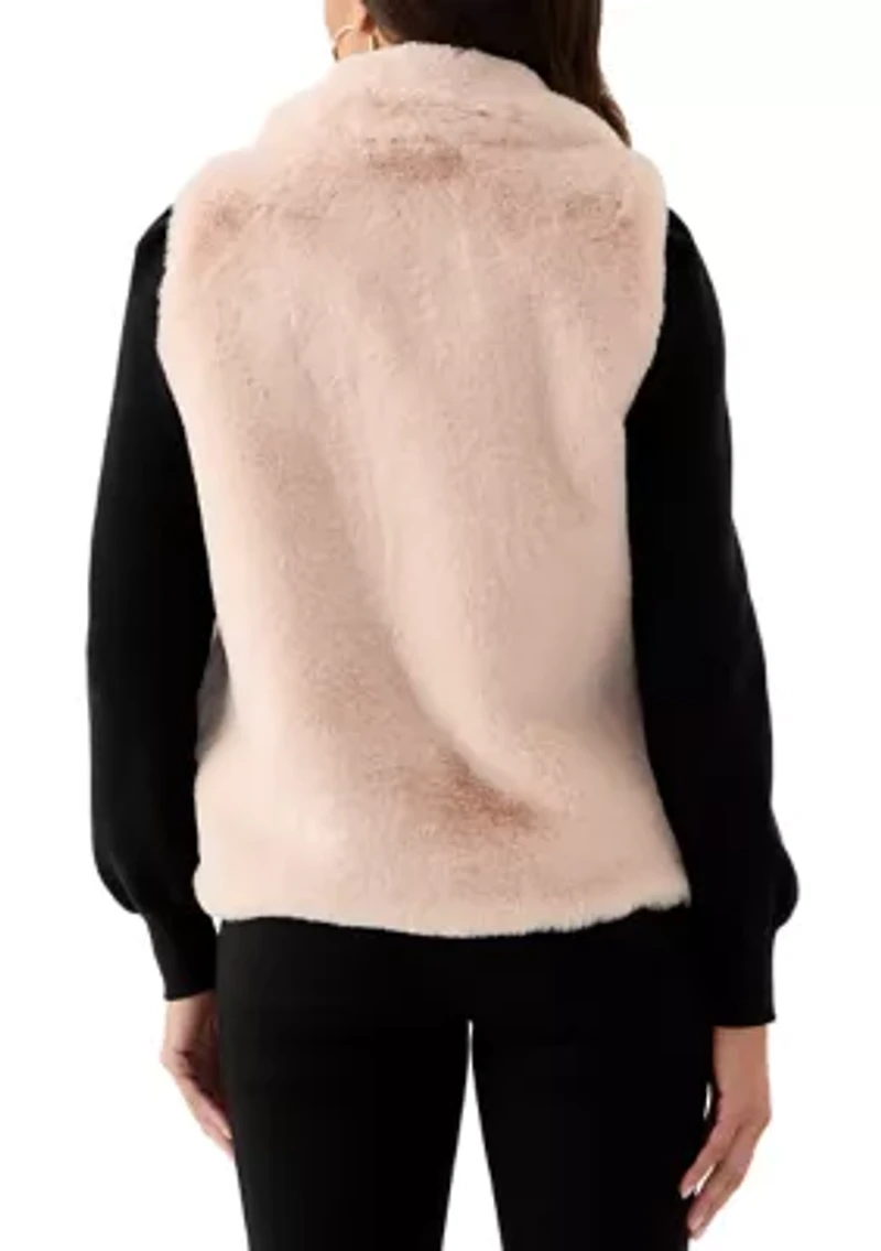 Women's Front Zip Fur Vest