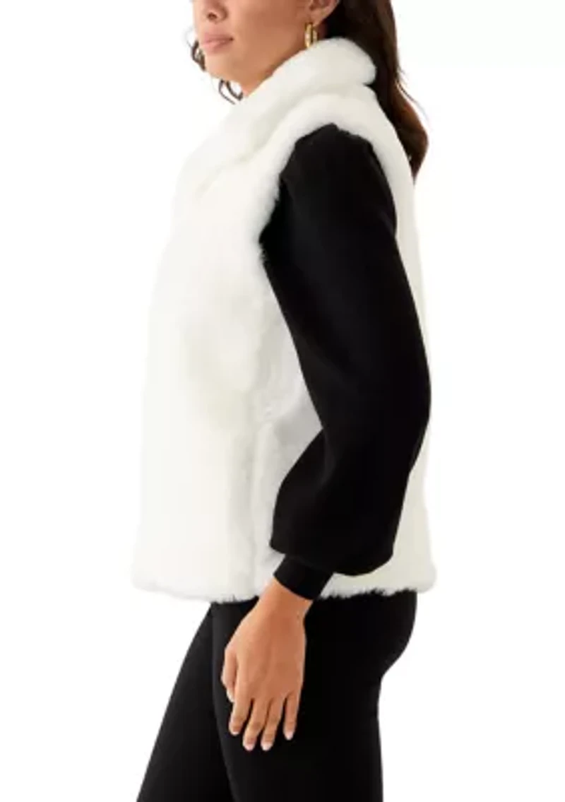 Women's Front Zip Fur Vest