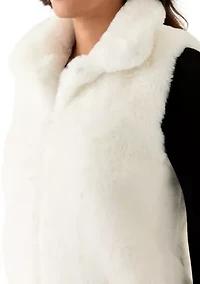 Women's Front Zip Fur Vest