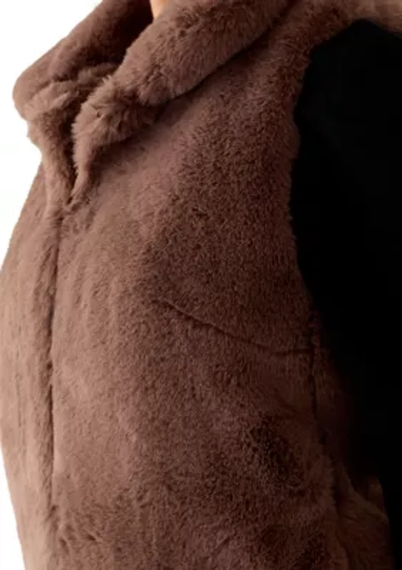 Women's Front Zip Fur Vest