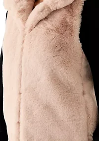 Women's Front Zip Fur Vest