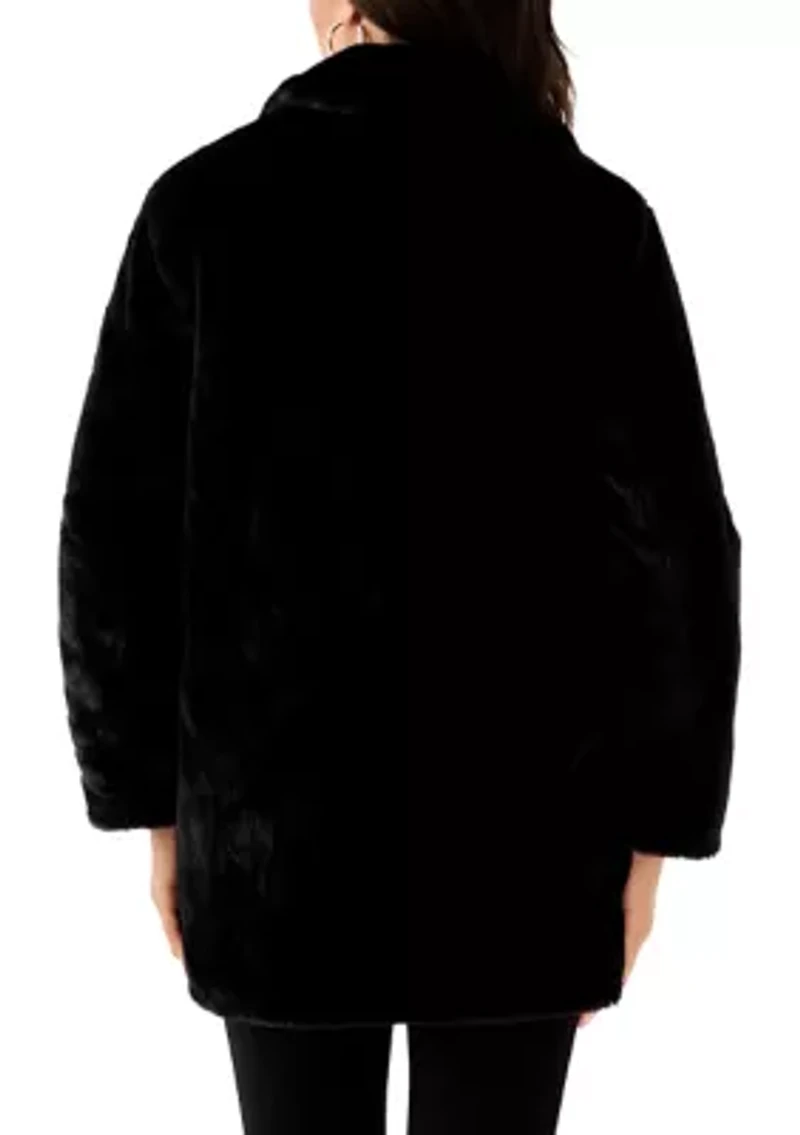 Women's 2 Button Fur Jacket