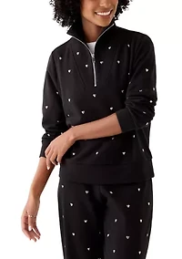 Women's Heart 1/4 Zip Pullover