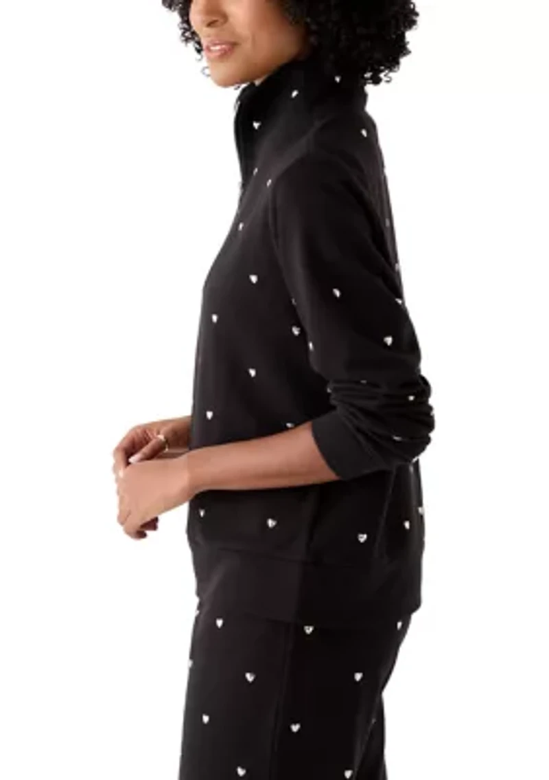 Women's Heart 1/4 Zip Pullover