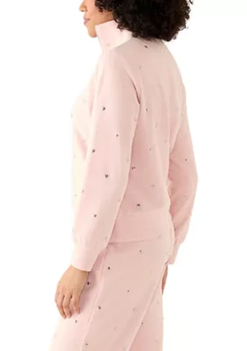 Women's Heart 1/4 Zip Pullover