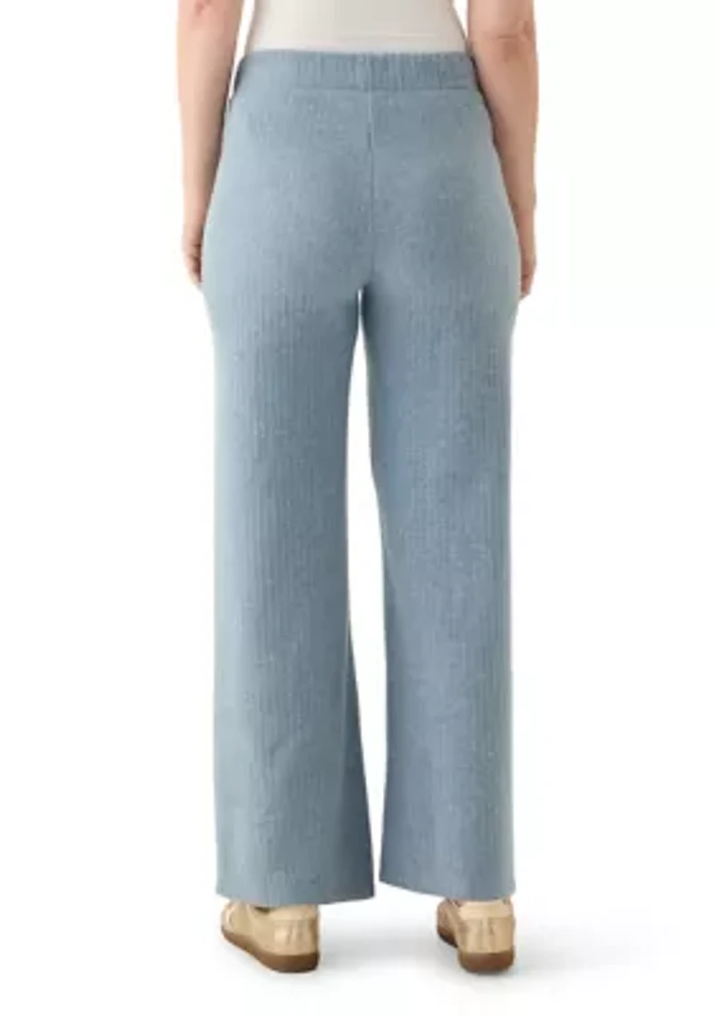Women's Wide Leg Brush Rib Pants