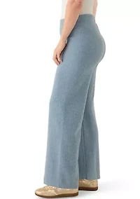 Women's Wide Leg Brush Rib Pants