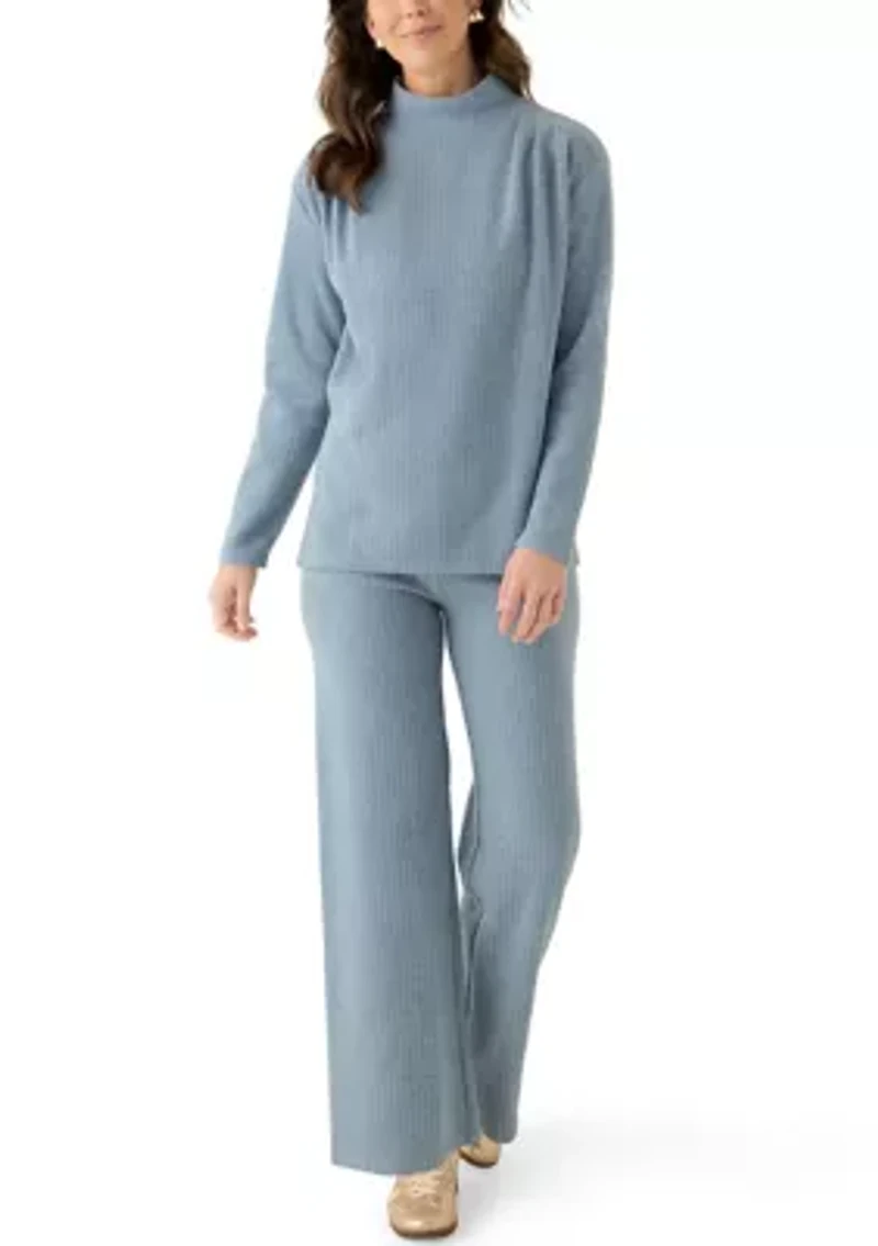 Women's Wide Leg Brush Rib Pants