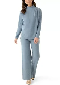 Women's Wide Leg Brush Rib Pants