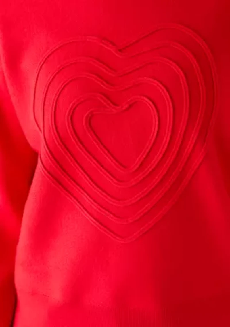 Women's Dolman Heart Crew Neck Sweater