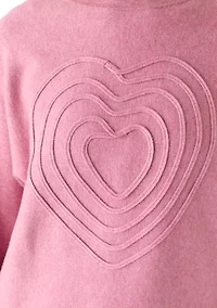 Women's Dolman Heart Crew Neck Sweater