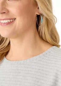 Plus Long Drop Shoulder Sleeve Crew Neck Top