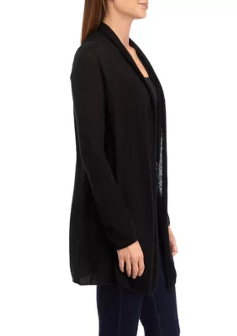 Women's Long Sleeve Open Front Cardigan