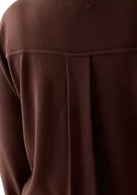 Plus Crew Pleatback Sweater