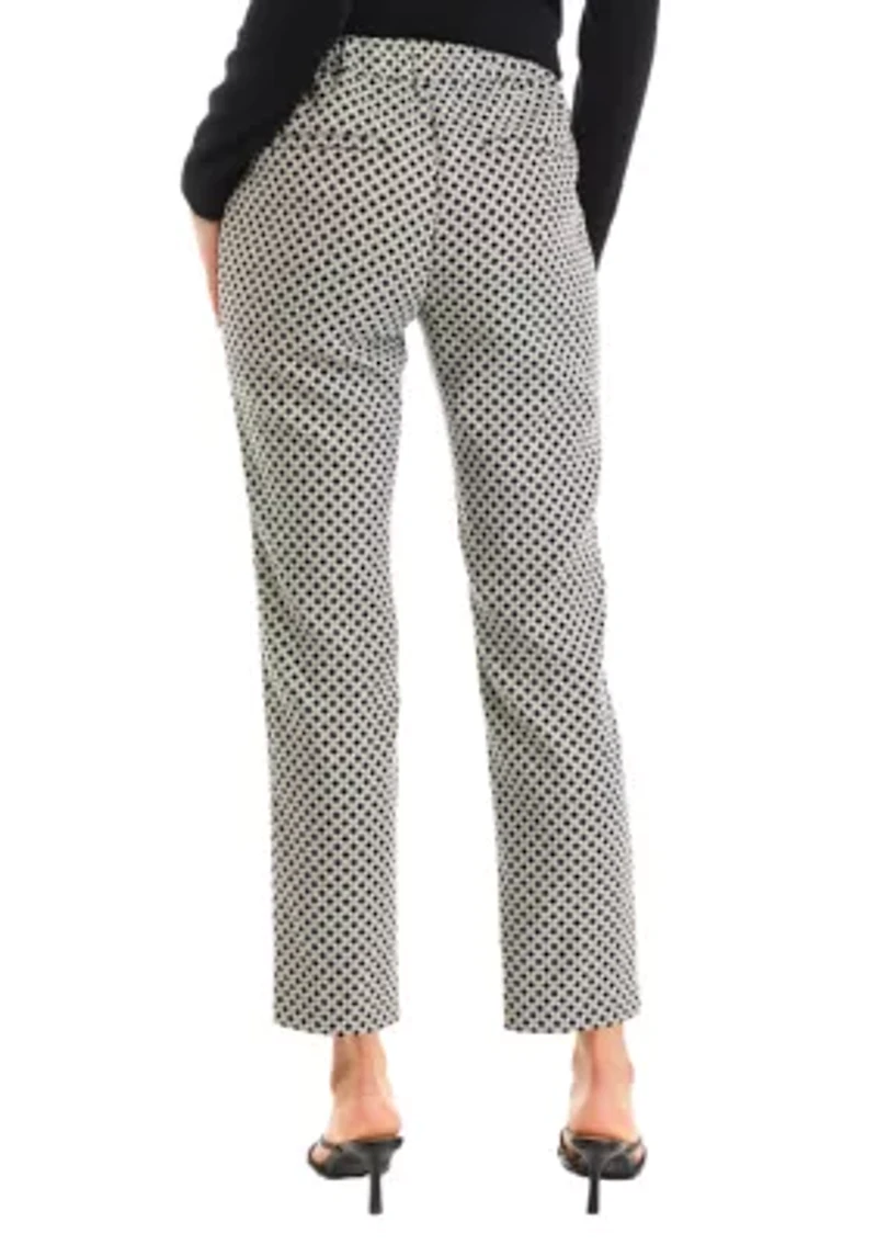 Women's Pull On Printed Straight Leg Pants