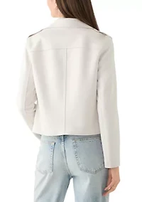 Faux Suede Moto Jacket