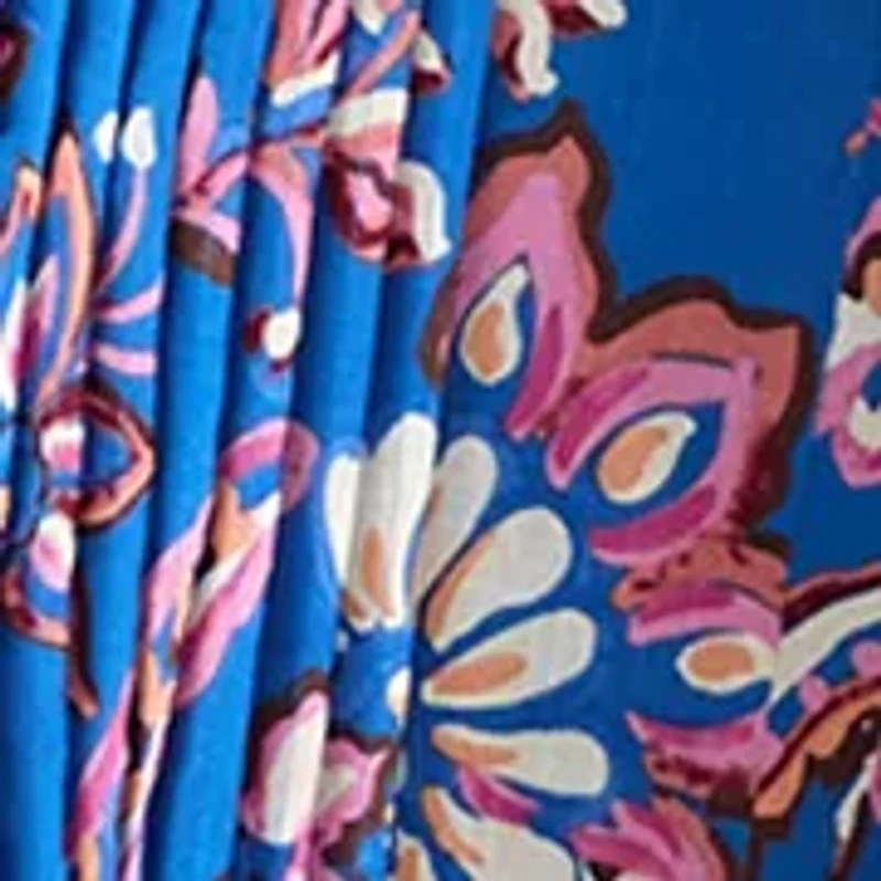 Women's Flounce Hem Paisley Midi Dress