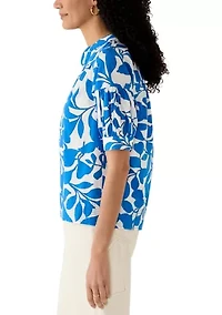 Women's Puff Sleeve Floral Blouse