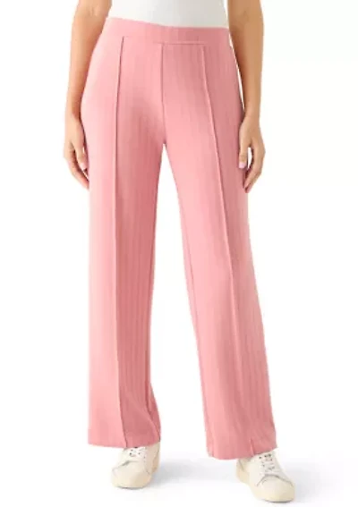 Women's Wide Leg Ribbed Athletic Pants