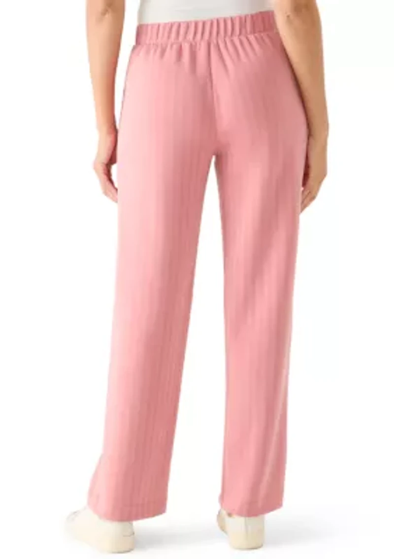 Women's Wide Leg Ribbed Athletic Pants