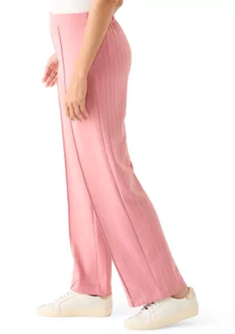 Women's Wide Leg Ribbed Athletic Pants