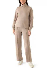 Women's Wide Leg Ribbed Athletic Pants