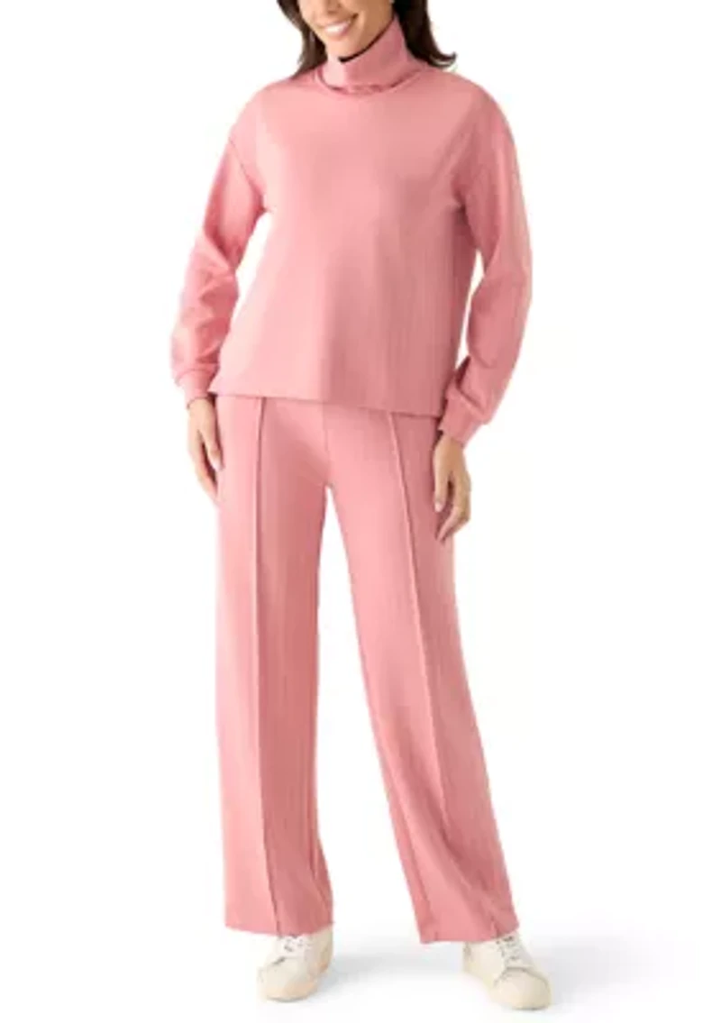 Women's Wide Leg Ribbed Athletic Pants