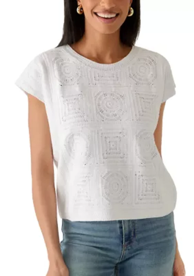 Women's Sleeveless Crochet Sweater