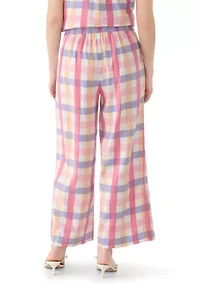 Women's Pull On Plaid Pants