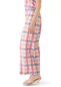Women's Pull On Plaid Pants