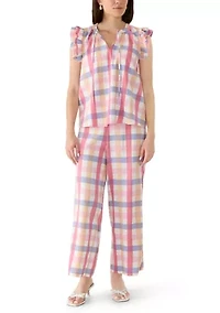 Women's Pull On Plaid Pants