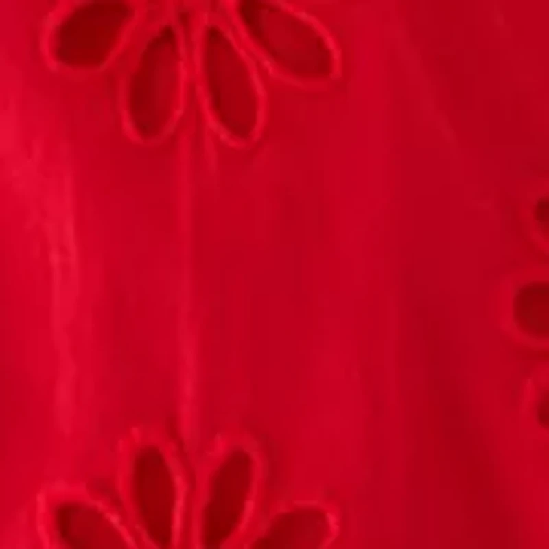 Women's Flutter Sleeve Eyelet Blouse