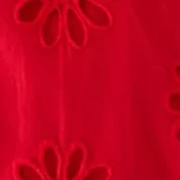 Women's Flutter Sleeve Eyelet Blouse