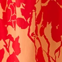 Women's Ruffle One Shoulder Floral Midi Dress