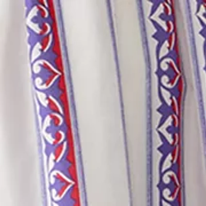 Women's Puff Sleeve Smocked Waist Print Dress