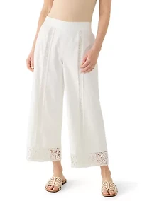 Women's Crochet Hem Cropped Pants