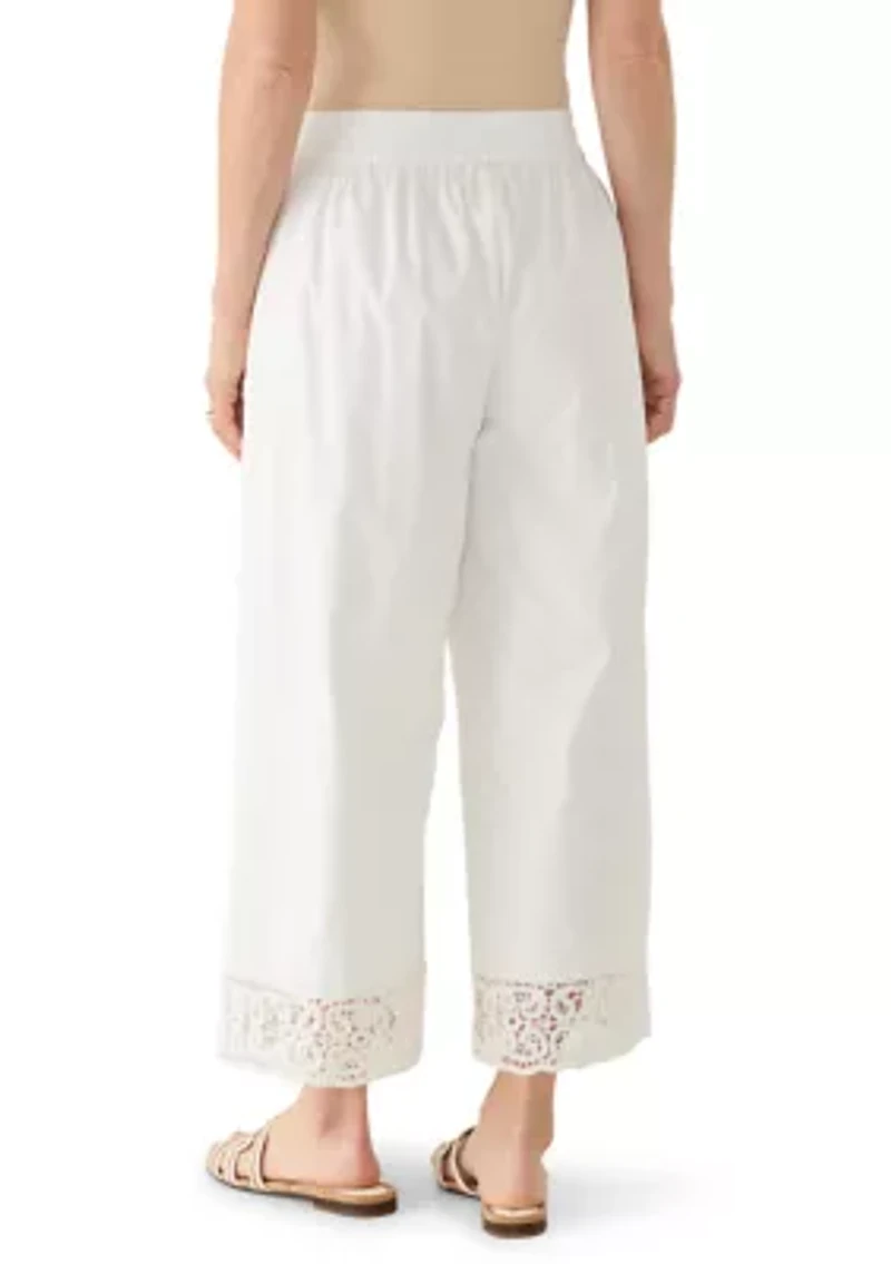 Women's Crochet Hem Cropped Pants