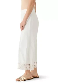 Women's Crochet Hem Cropped Pants