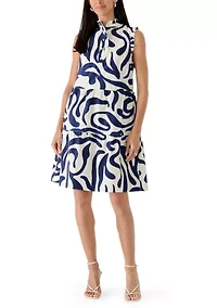 Petite Sleeveless Ruffle Button Tiered Dress