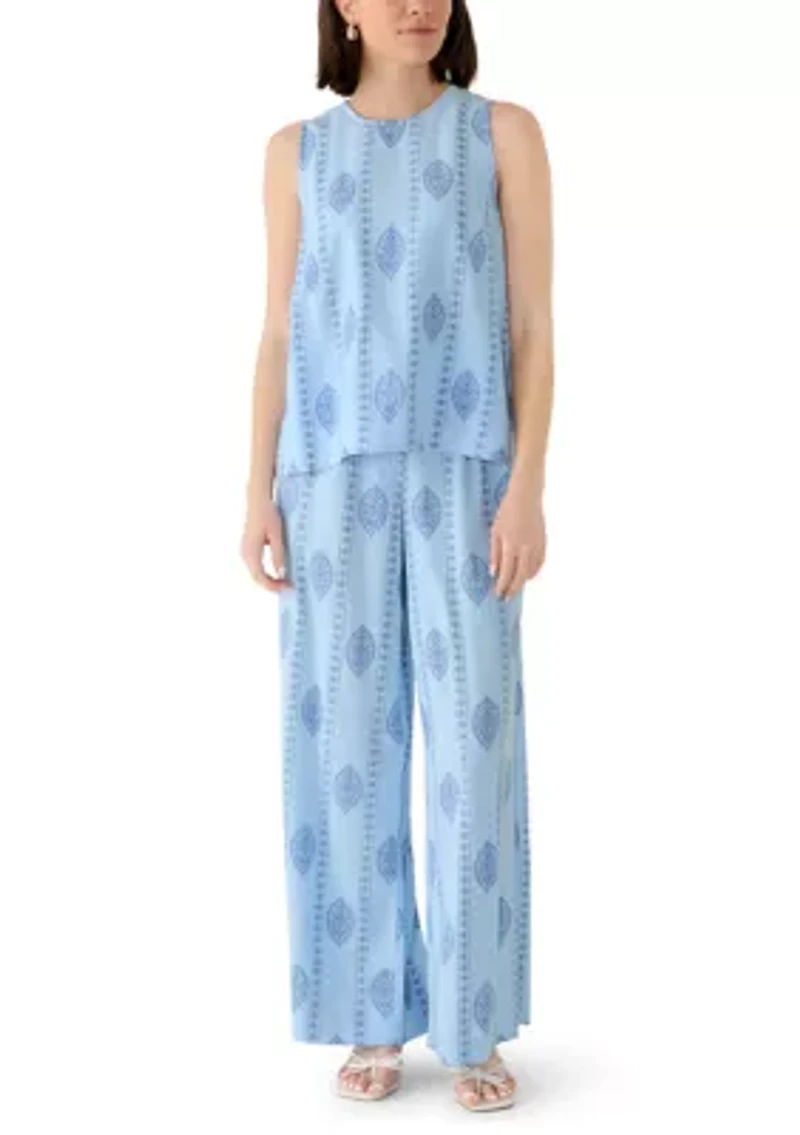 Women's Pull On Leaf Vine Printed Pants